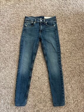 rag & bone cate mid rise skinny ankle jeans in marigold size 25 EUC